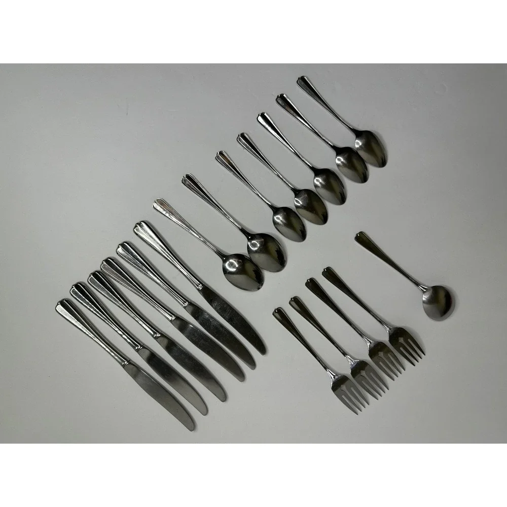 Oneida Gala Impulse Flatware Set 18 Pc Teaspoons Salad Forks Knives Tablespoons